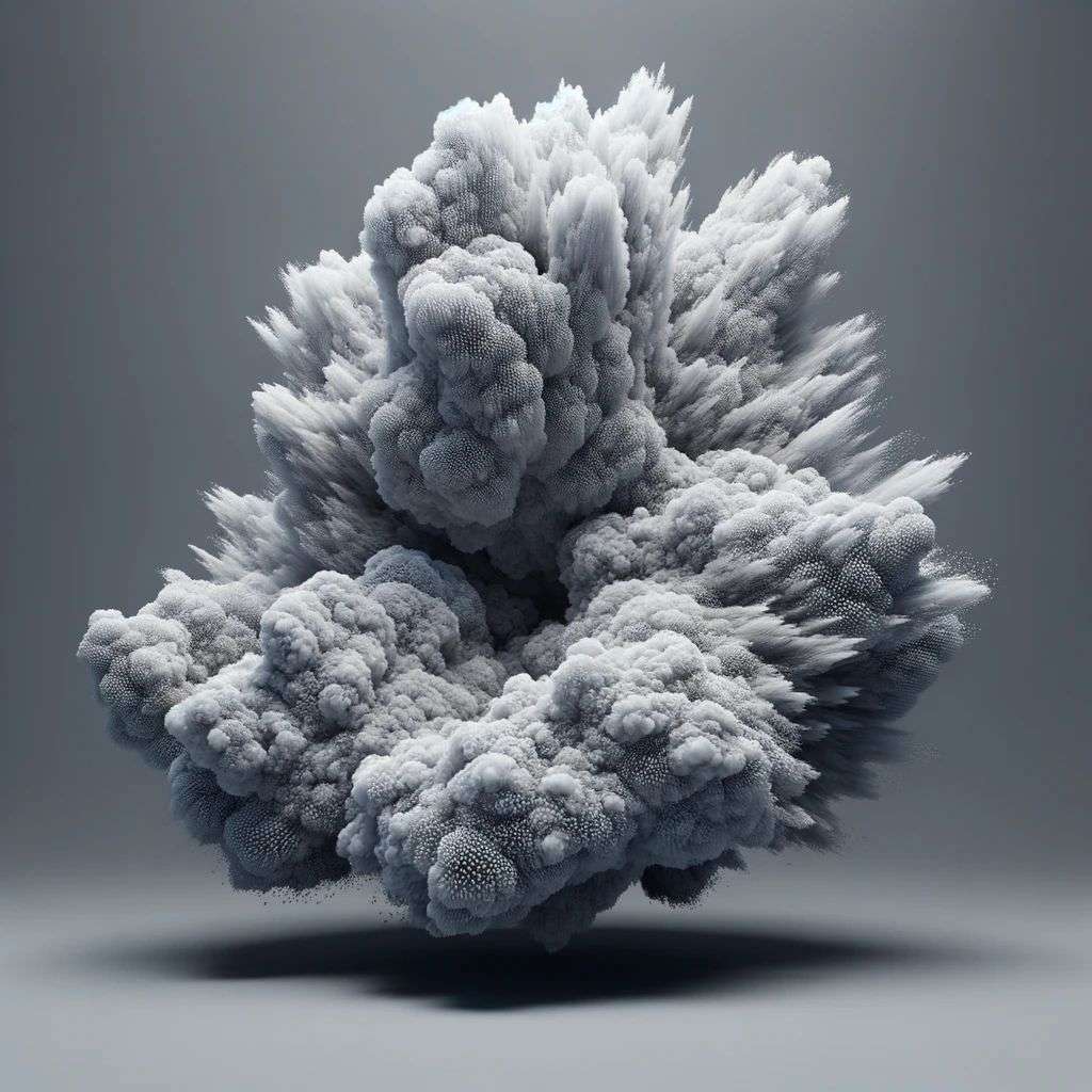 a representation of anxiety, particle simulation, Octane render